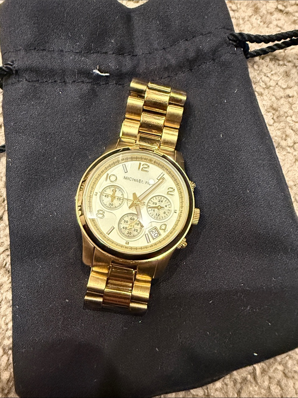 Michael Kors Gold Stainless Steel Men's Chronograph Bracelet Watch
